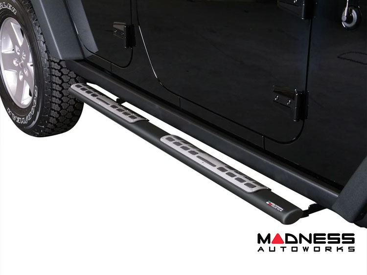 Jeep Wrangler JK Side Steps - Oval Running Boards - Black